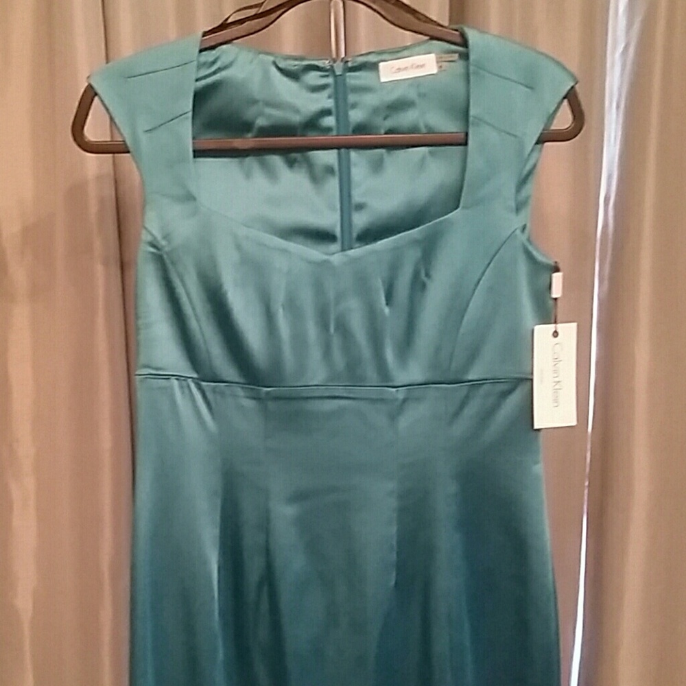 Aqua / turquoise Calvin Klein cocktail dress